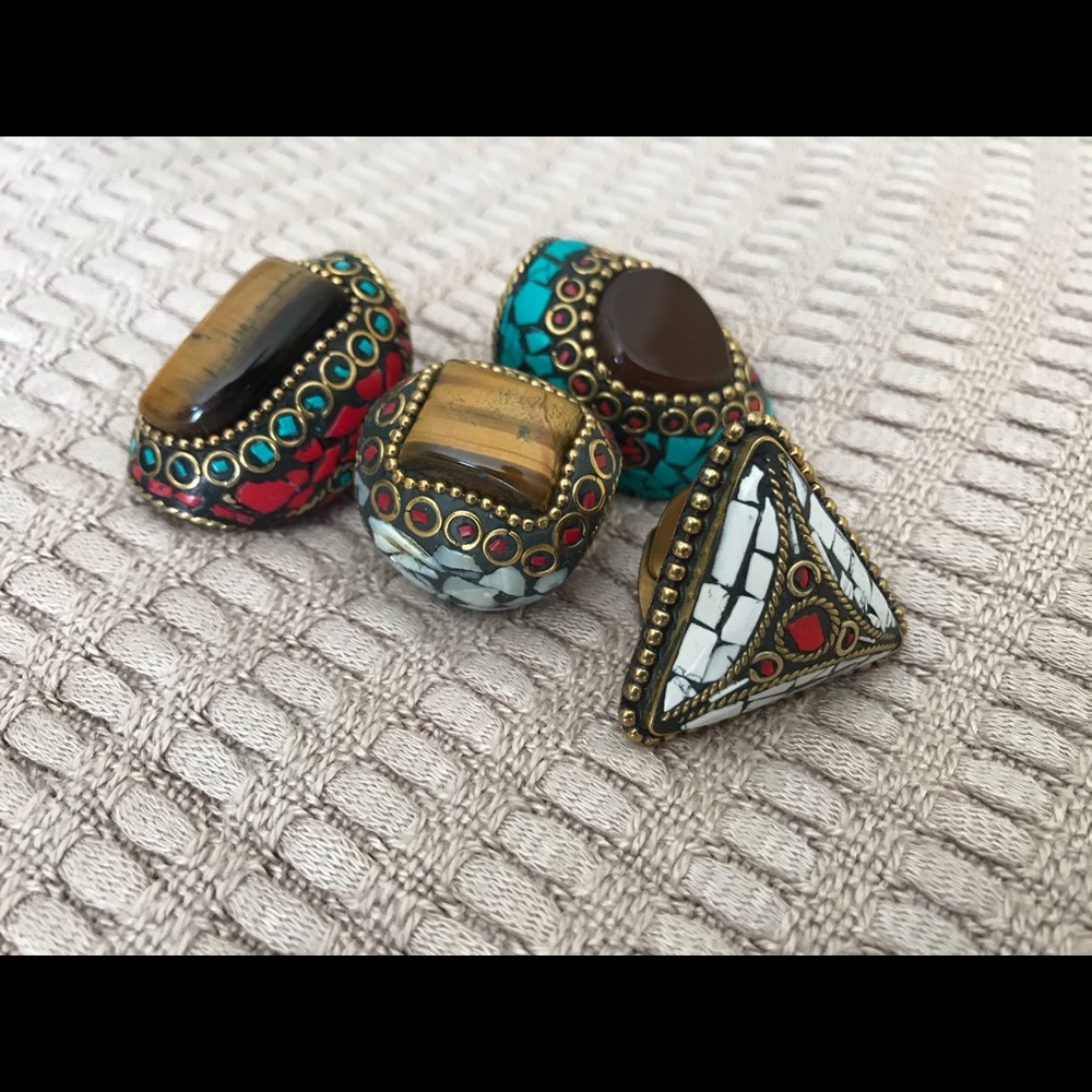 Totally Cute Boho Chic Rings-All May Vary Slightly
